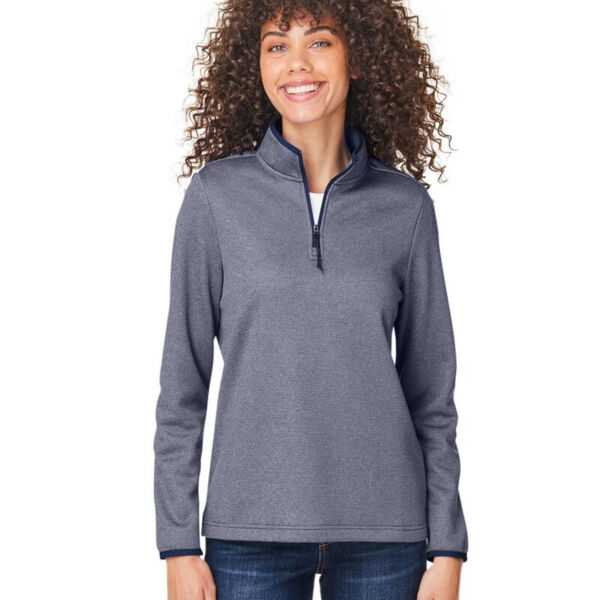 Women's Venture Heathered Stripe Quarter-Zip Pullover Thumbnail