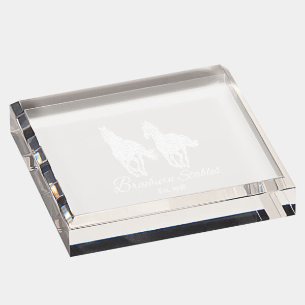 3 3/4" x 3 3/4" Acrylic Paperweight Thumbnail