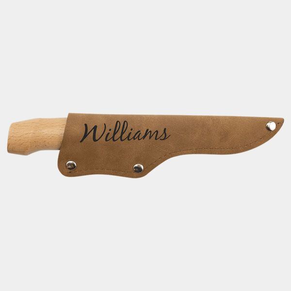 Bison River 4" Fillet Knife with Wood Handle and Leather Sheath Thumbnail