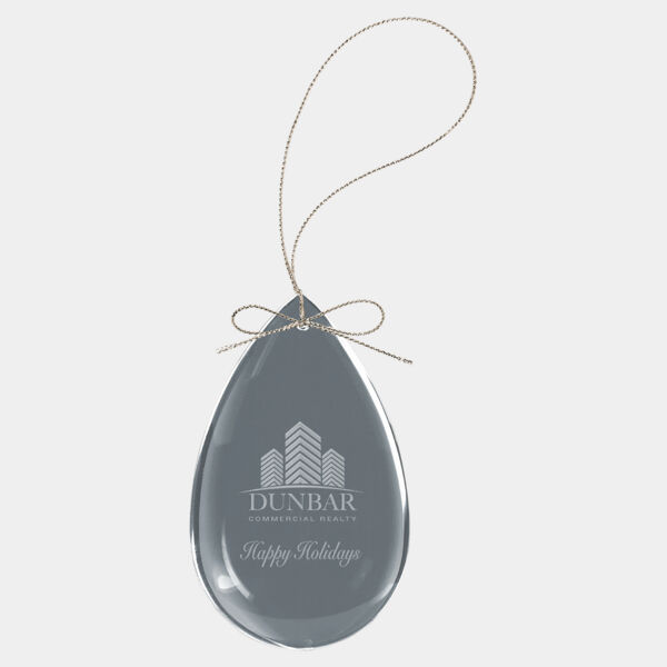 3" Crystal Teardrop Ornament Thumbnail