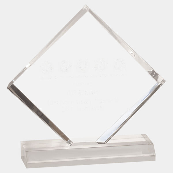 3 1/2" x 3 1/2" Diamond Jewel Beveled Acrylic Blank Thumbnail