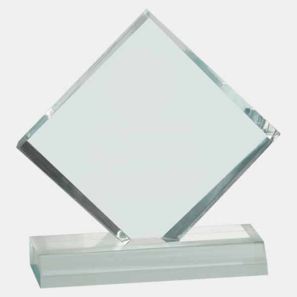 3 1/2" x 3 1/2" Jade Diamond Jewel Beveled Acrylic Blank Thumbnail