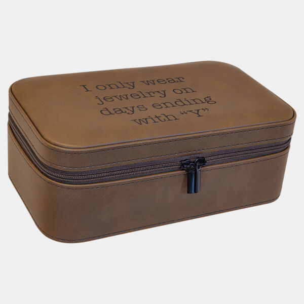 7 1/2" X 4 1/2" Laserable Leatherette Jewelry Box Thumbnail