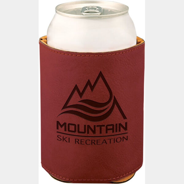 3 3/4" Rose Laserable Leatherette Beverage Holder Thumbnail