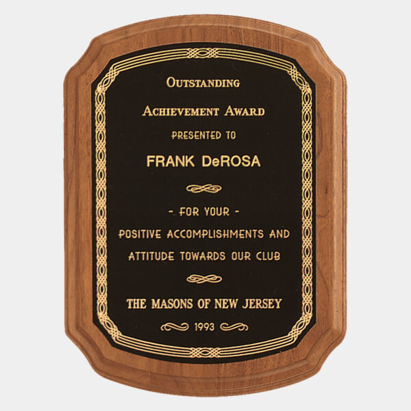 8" x 10 1/2" Coventry Series American Plaque with Border Laserable Brass Plate Thumbnail