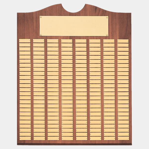 14" X 25"/Plates 7/8" x 2 3/4" American 72 Plate Perpetual Plaque with Brushed Brass Plates Thumbnail