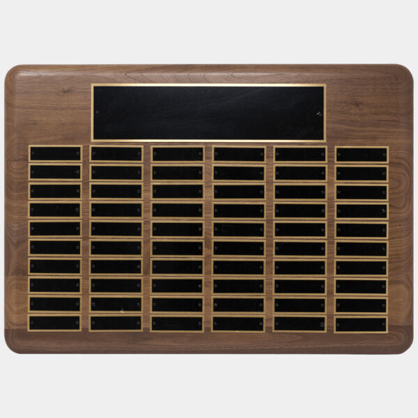 15" x 21"/Plates 7/8" x 2 3/4" American 60 Plate Perpetual Plaque with Brass Plated Steel Plates Thumbnail