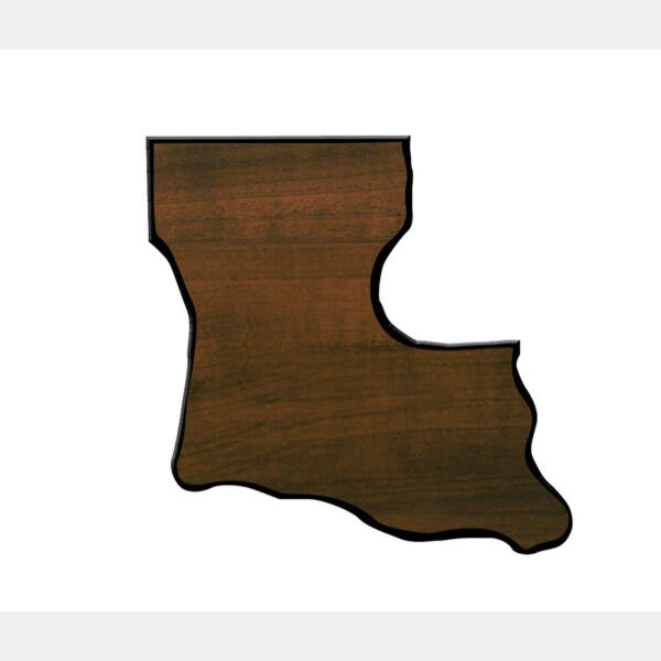 8 1/2" x 9 1/2" Finish Edge Louisiana State Plaque Thumbnail