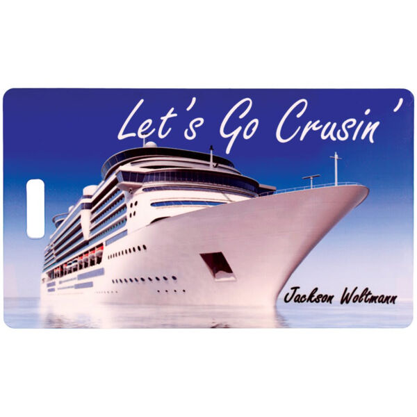 4.25" x 2.5" Gloss Unisub FRP Sublimatable 2-Sided Rectangle Bag Tag Thumbnail