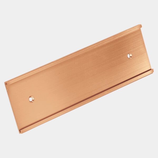 2" x 4", Kota Pro Aluminum Wall Bracket with Mounting Holes, Fits 1/16" Thick Plastic Insert Thumbnail