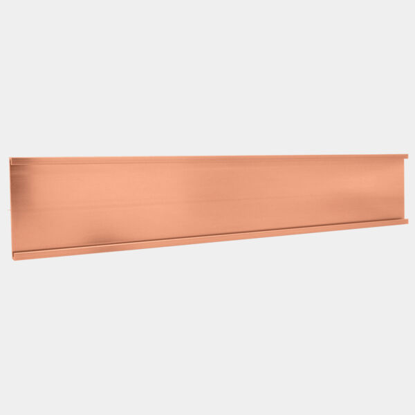 1 1/2" x 12", Polished , Kota Pro Aluminum Wall Bracket without Mounting Holes, Fits 1/16" Thick Plastic Insert Thumbnail