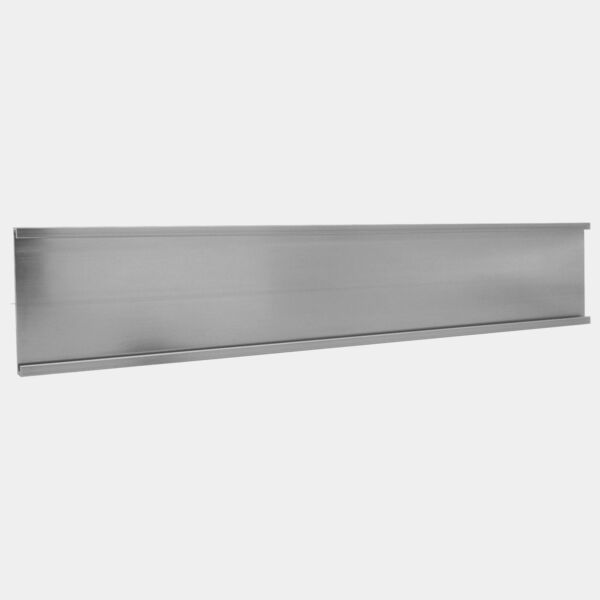 1 1/2" x 8", Satin , Kota Pro Aluminum Wall Bracket without Mounting Holes, Fits 1/16" Thick Plastic Insert Thumbnail