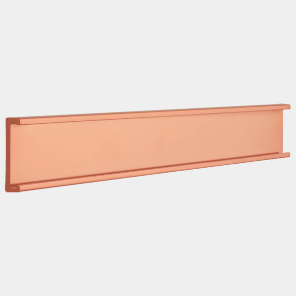 1" x 8", Polished , Kota Pro Aluminum Wall Bracket without Mounting Holes, Fits 1/16" Thick Plastic Insert Thumbnail