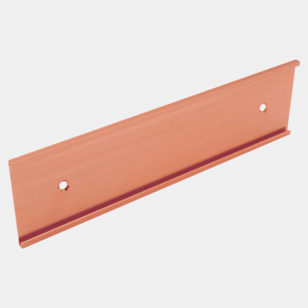 2" x 6", Polished , Kota Pro Aluminum Wall Bracket with Mounting Holes, Fits 1/16" Thick Plastic Insert Thumbnail