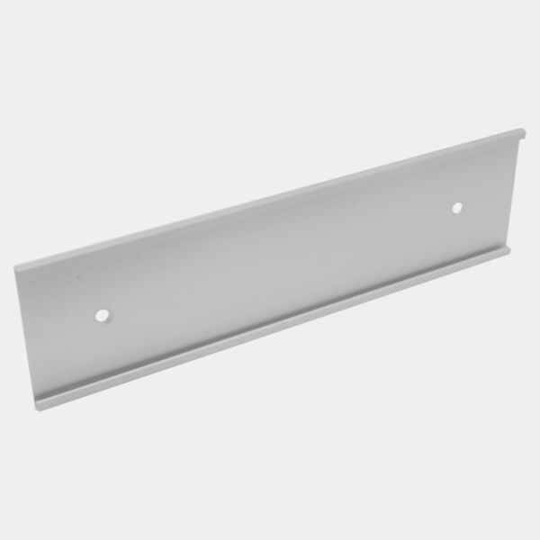 2" x 8", Satin , Kota Pro Aluminum Wall Bracket with Mounting Holes, Fits 1/8" Thick Plastic Insert Thumbnail