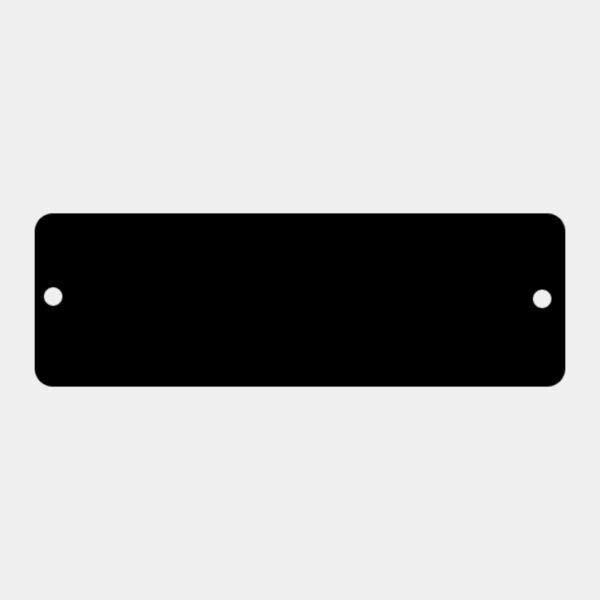 1" x 3 1/4" Laserable Brass Plate with Rounded Corners and Two Holes Thumbnail