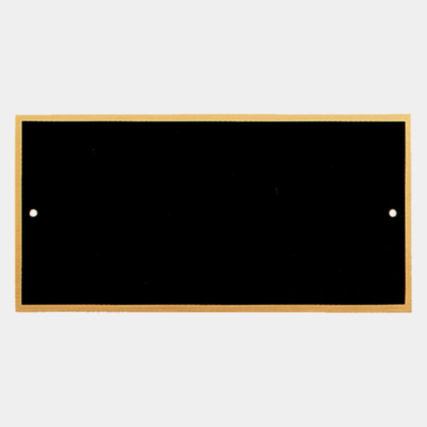 2 1/2" x 4 1/2" Laserable Brass Plate with Border and 2 Holes Thumbnail