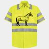 Men's High Visibility Safety Short Sleeve Work Shirt Thumbnail