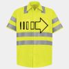 Men's High Visibility Safety Short Sleeve Work Shirt Thumbnail