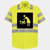 Men's High Visibility Safety Short Sleeve Work Shirt Thumbnail