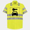 Men's High Visibility Safety Short Sleeve Work Shirt Thumbnail