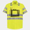 Men's High Visibility Safety Short Sleeve Work Shirt Thumbnail