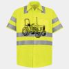 Men's High Visibility Safety Short Sleeve Work Shirt Thumbnail