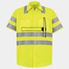 Men's High Visibility Safety Short Sleeve Work Shirt Thumbnail