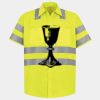 Men's High Visibility Safety Short Sleeve Work Shirt Thumbnail