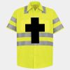 Men's High Visibility Safety Short Sleeve Work Shirt Thumbnail