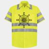 Men's High Visibility Safety Short Sleeve Work Shirt Thumbnail