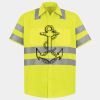 Men's High Visibility Safety Short Sleeve Work Shirt Thumbnail