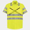 Men's High Visibility Safety Short Sleeve Work Shirt Thumbnail