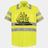 Men's High Visibility Safety Short Sleeve Work Shirt Thumbnail