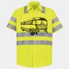 Men's High Visibility Safety Short Sleeve Work Shirt Thumbnail