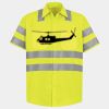 Men's High Visibility Safety Short Sleeve Work Shirt Thumbnail