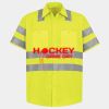 Men's High Visibility Safety Short Sleeve Work Shirt Thumbnail