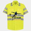Men's High Visibility Safety Short Sleeve Work Shirt Thumbnail
