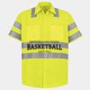 Men's High Visibility Safety Short Sleeve Work Shirt Thumbnail