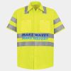 Men's High Visibility Safety Short Sleeve Work Shirt Thumbnail