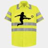 Men's High Visibility Safety Short Sleeve Work Shirt Thumbnail
