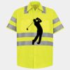 Men's High Visibility Safety Short Sleeve Work Shirt Thumbnail