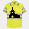 Men's High Visibility Safety Short Sleeve Work Shirt Thumbnail