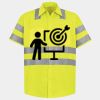 Men's High Visibility Safety Short Sleeve Work Shirt Thumbnail